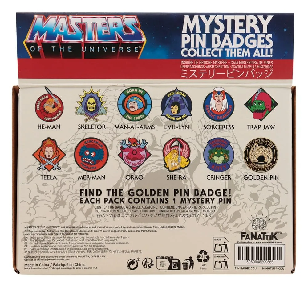 Masters of the Universe Pin Badges – 12 Blind Box Display 2