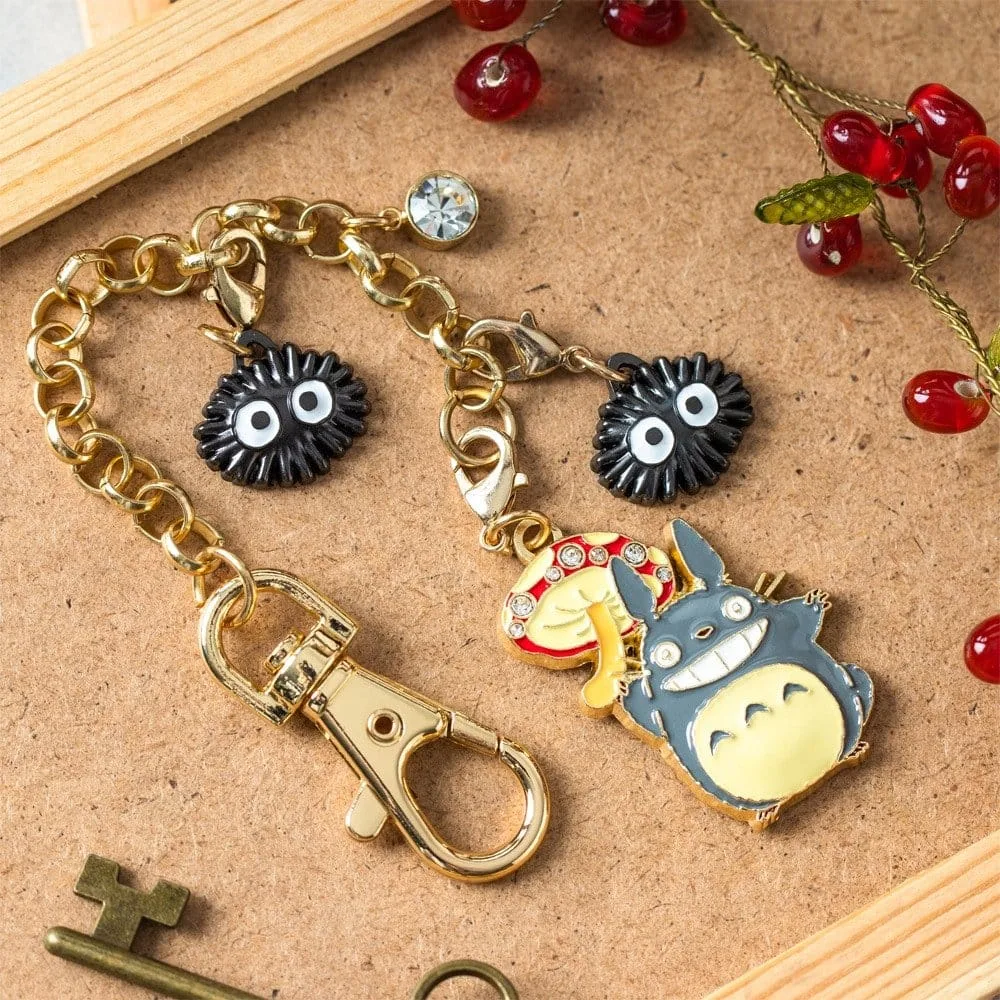 My Neighbor Totoro Keychain – Big Totoro and Mushroom