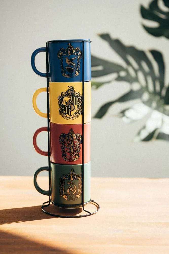 Harry Potter Mug Set – Four Ceramic Mugs with Stand 300 ml 4