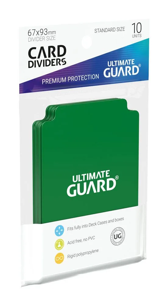 Ultimate Guard Card Dividers – Green Standard Size 10 Pack 3