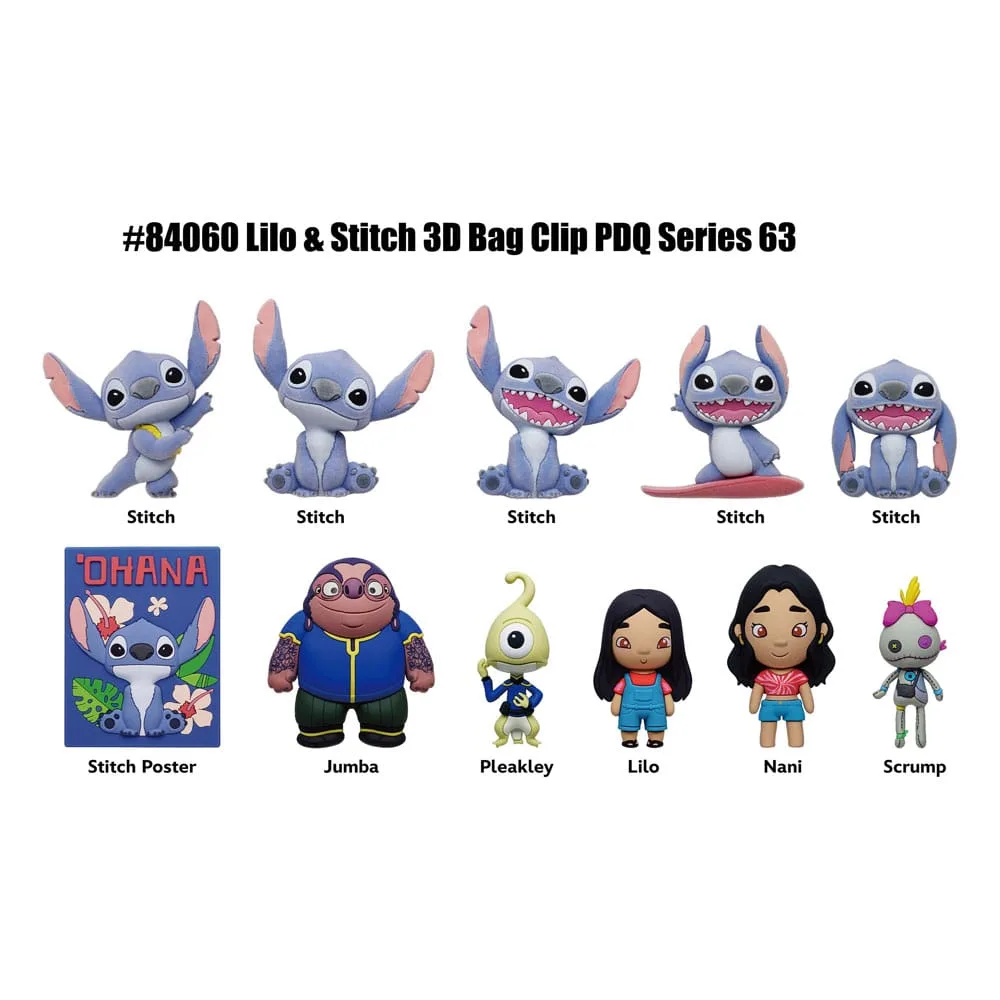 Lilo & Stitch Bag Clips – Series 63 Display of 24