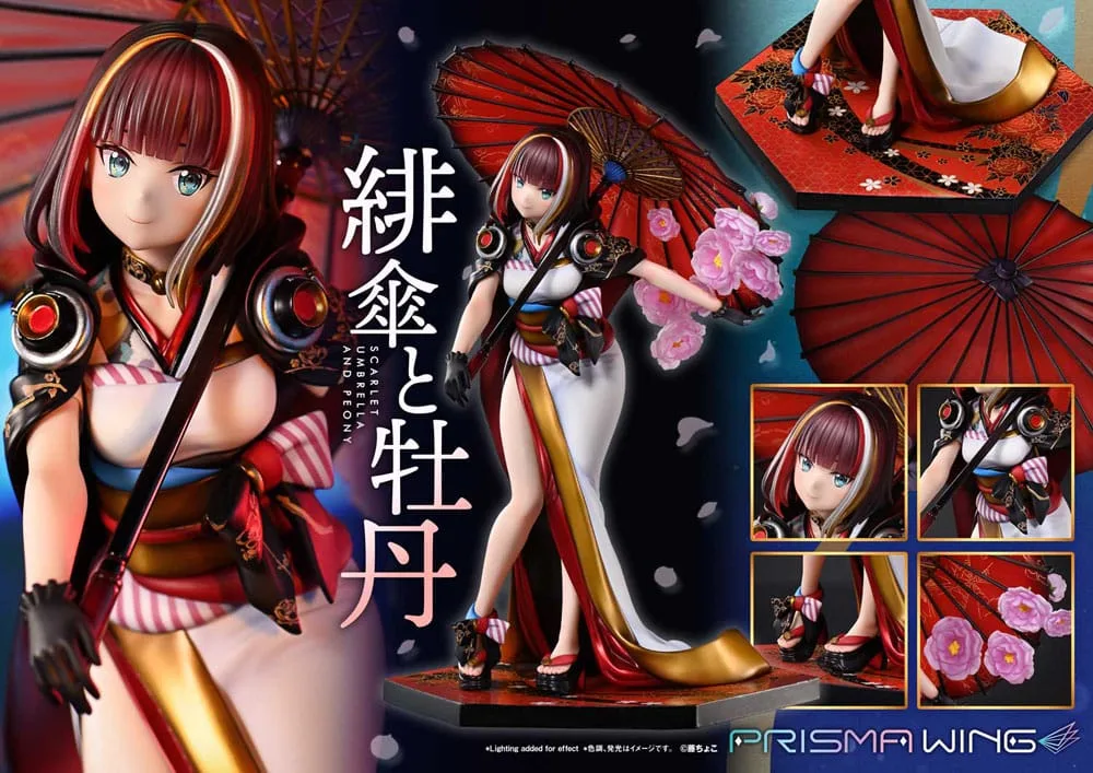 Fuzichoco PVC Statue – Scarlet Umbrella and Peony 1/7 Scale 28 cm 4
