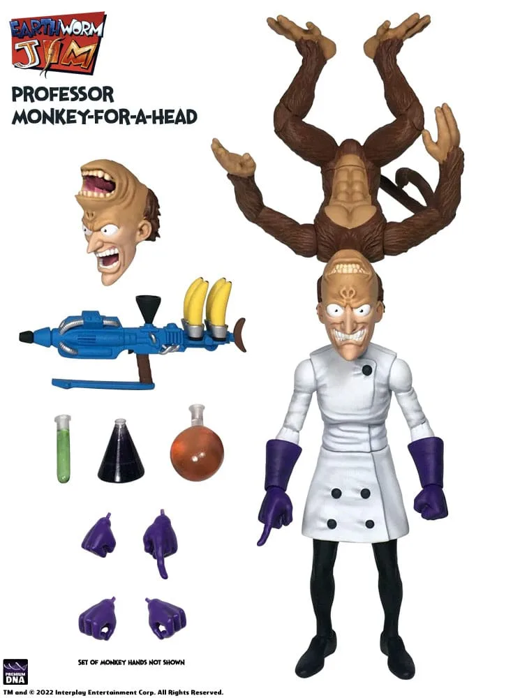 Earthworm Jim Action Figure – Professor Monkey-For-A-Head 28 cm 6