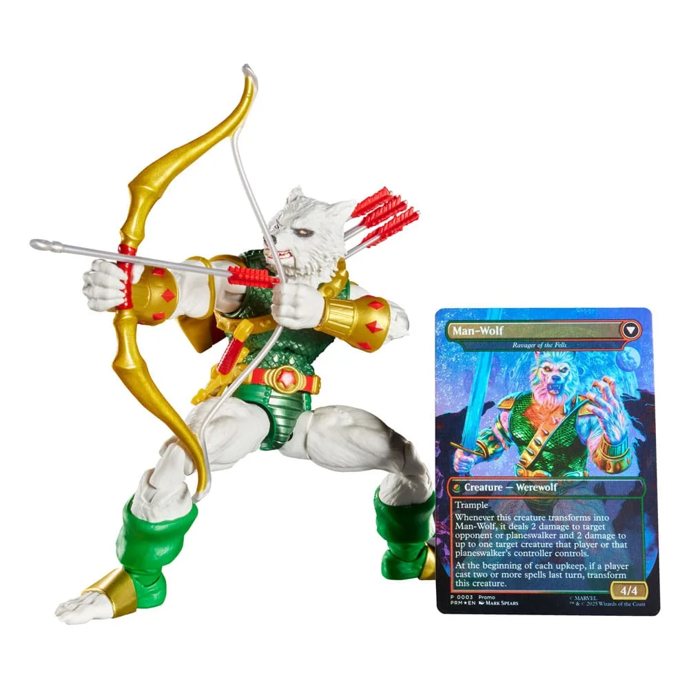 Marvel Legends Action Figure – Man-Wolf with MTG Foil Card 15 cm 6