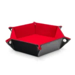 CritStones Folding Dice Tray – Red 16.2 cm Rolling Area 1