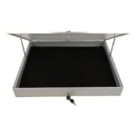 Evoretro Display Case – Lockable Silver 91.44 x 60.96 x 10.16 cm 1