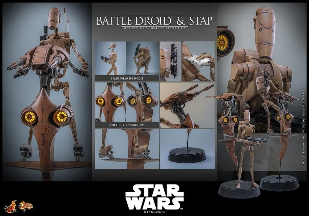 Star Wars Action Figure Set – Battle Droid and STAP 1/6 32 cm 15