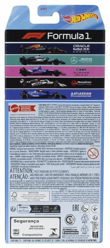 Formula 1 Die-Cast Vehicles – Hot Wheels 2025 5-Pack 1:64 18