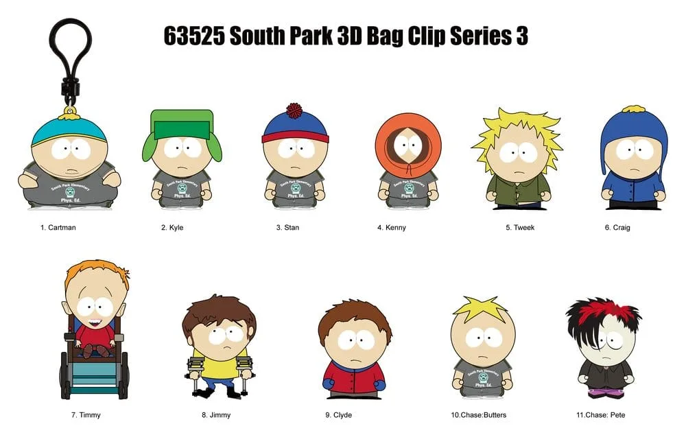 South Park Bag Clips – Series 3 Display of 24 Blind Bags 3