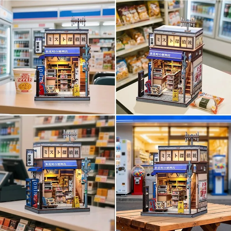 Miniature House Model Kit – Beika-cho Convenience Store 22 x 15 cm 4
