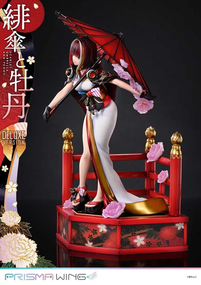 Fuzichoco Statue – Scarlet Umbrella and Peony Deluxe 32 cm 6