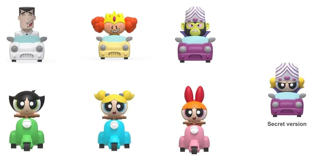 The Powerpuff Girls Pull Back Car – Blind Box Assortment 6 Pieces 5 cm