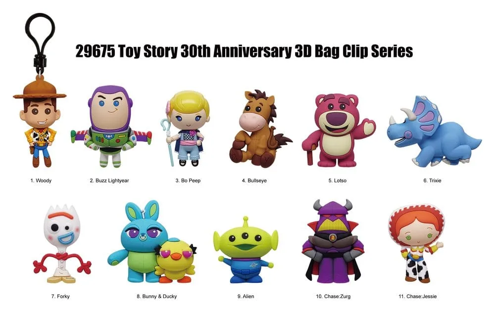Toy Story Bag Clips – 30th Anniversary Series 67 Display of 24 2