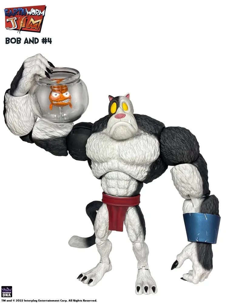 Earthworm Jim Actionfiguren-Set – Bob the Killer Goldfish und #4 4