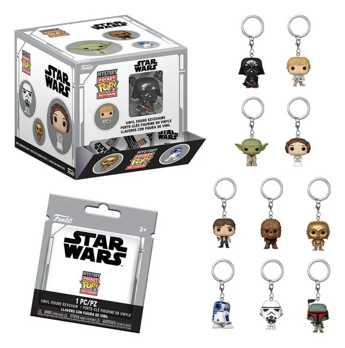 Star Wars Vinyl Keychains – Pop 12-Piece Display 4 cm