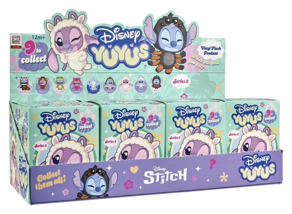 Disney Plush Keyrings – Stitch & Angel YuYus Wave 2 Display 13 cm