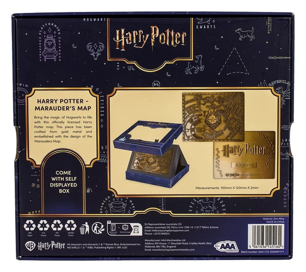 Harry Potter Metal Plaque – Marauder’s Map 15 cm 5
