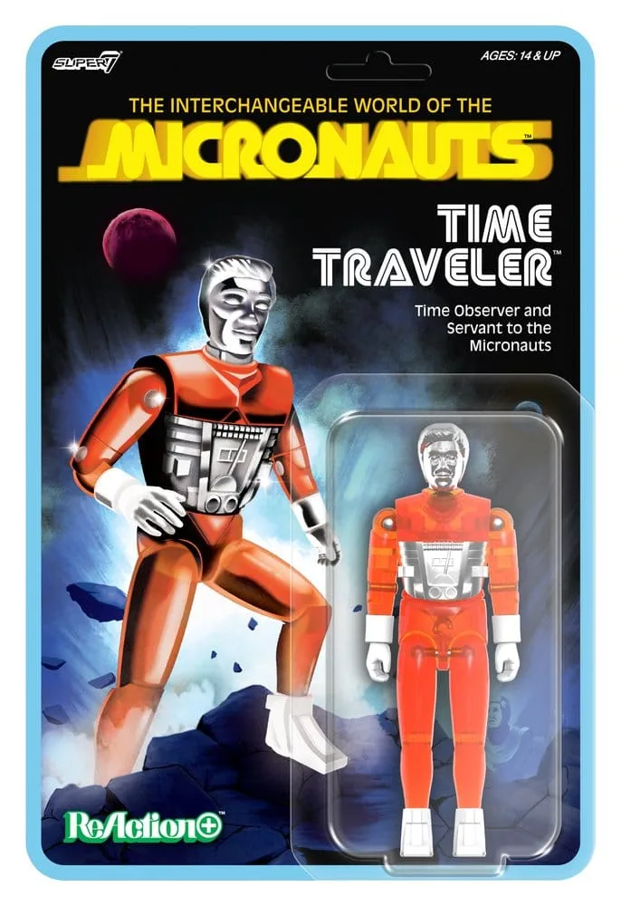 Micronauts Action Figure – Time Traveler Translucent Orange