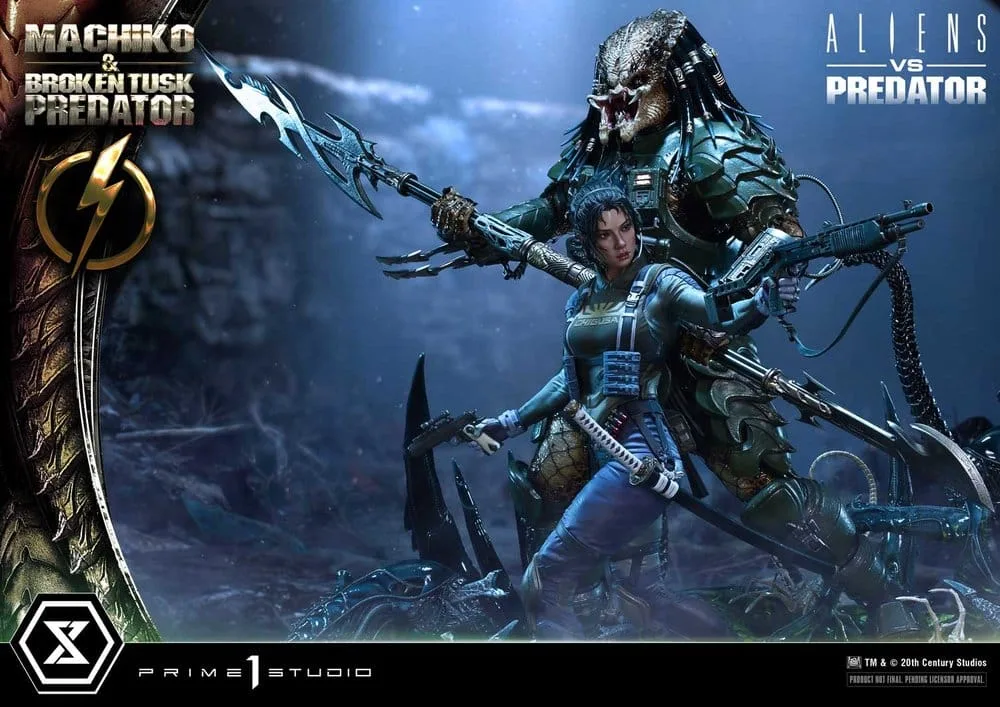 Aliens vs. Predator Statue – Machiko & Broken Tusk 79 cm 4