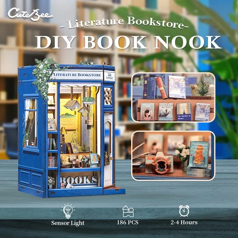 Literature Bookstore Book Nook – CuteBee 17 x 12 cm 6