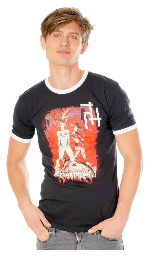 Gotham City Sirens T-Shirt – Crossword Black Ringer Size XXL