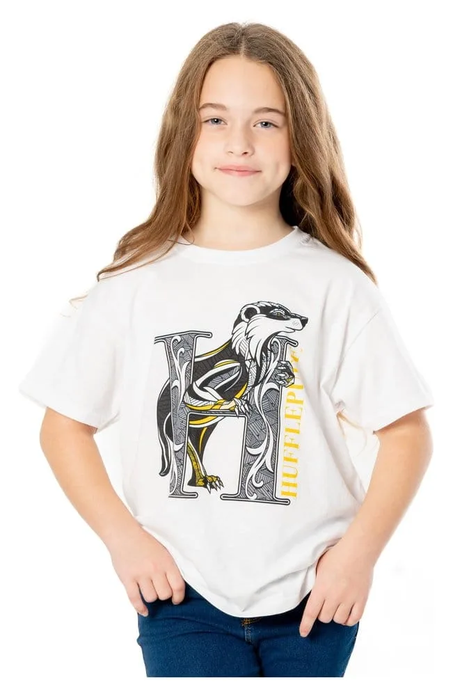 Harry Potter Kids T-Shirt – Hufflepuff Mosaic Size 5-6