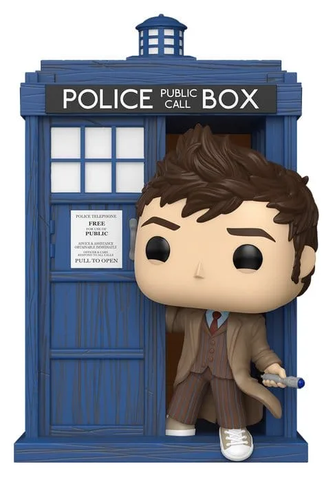 Doctor Who Vinyl Figure – POP! Rides Tenth Doctor with TARDIS 9 cm