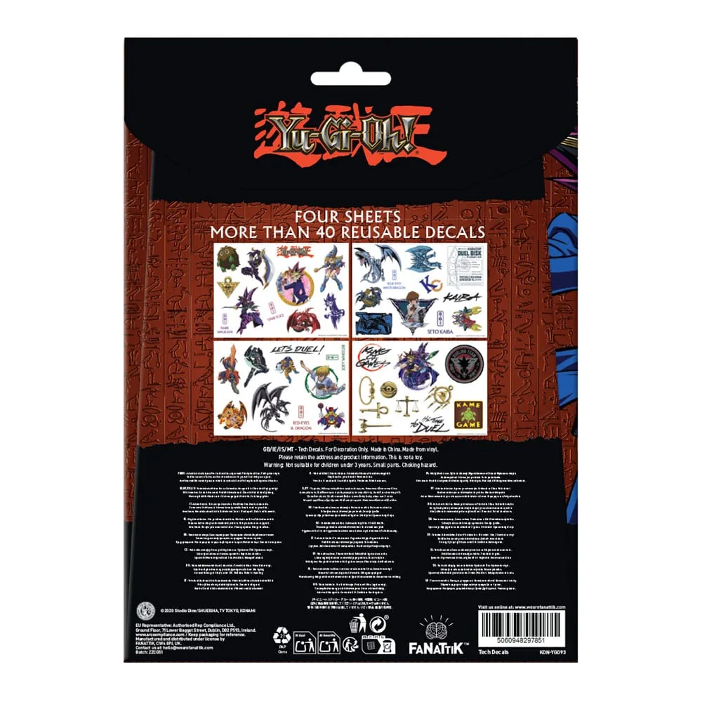 Yu-Gi-Oh Sticker-Set – 4 Bögen wiederverwendbare Vinylaufkleber 4