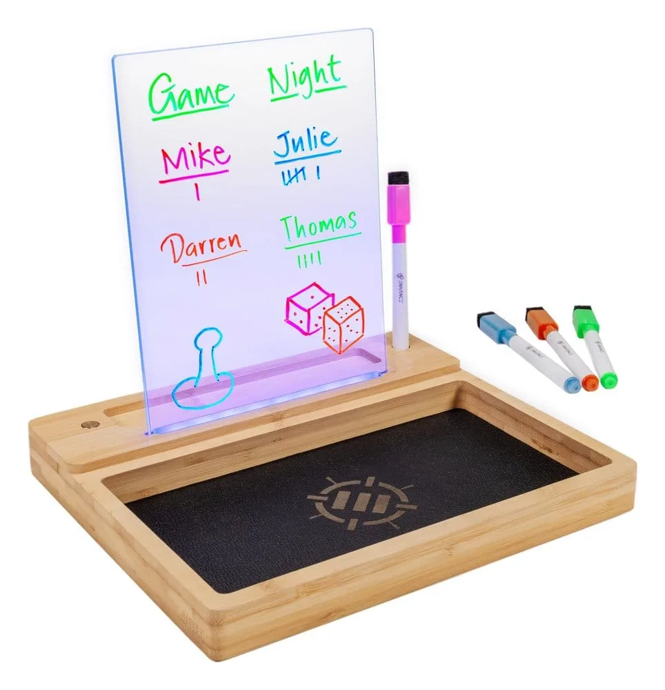Enhance Tabletop LED Writing Board and Dice Tray – Clear
