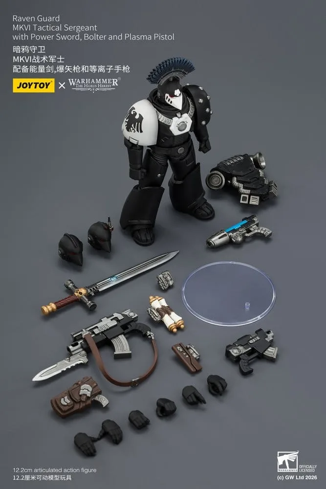 Warhammer 40,000 Figure – Raven Guard MkVI Sergeant 12.3 cm 10