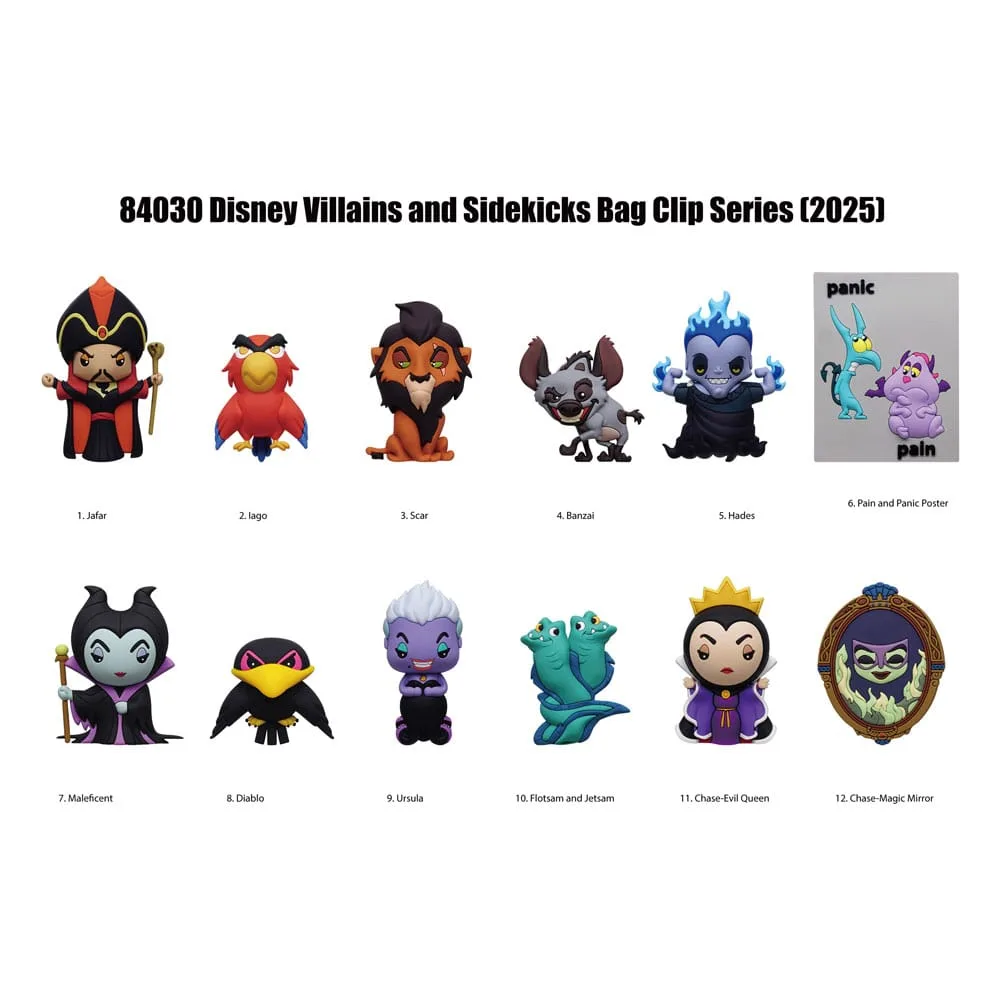 Disney Villains Foam Bag Clips – Series 4 Display of 24