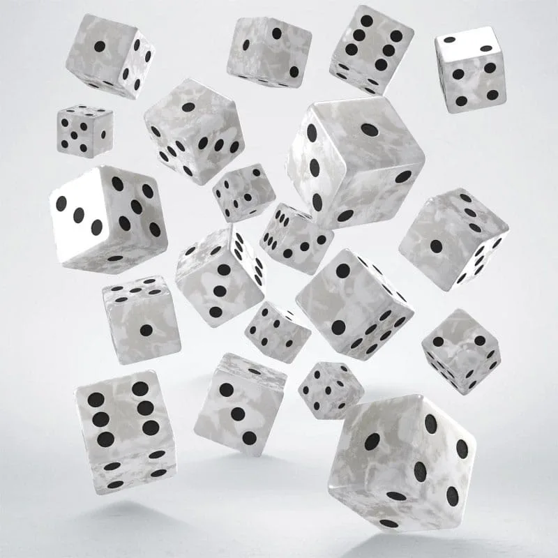 Q Workshop Dice Set – Pearl D6 Full Pack of 20 16 mm 2
