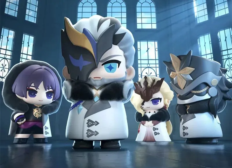 Genshin Impact Mini Figures – Fatui Harbingers Blind Box Display of 9 4