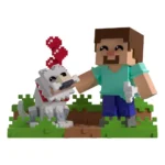 Minecraft Vinyl Figure – Taming a Wolf 1