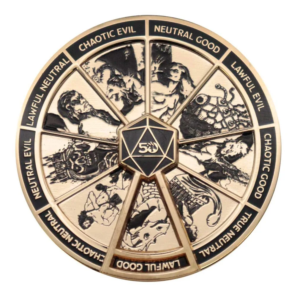 Dungeons & Dragons Pin Badge – Alignment Spinner 50 mm