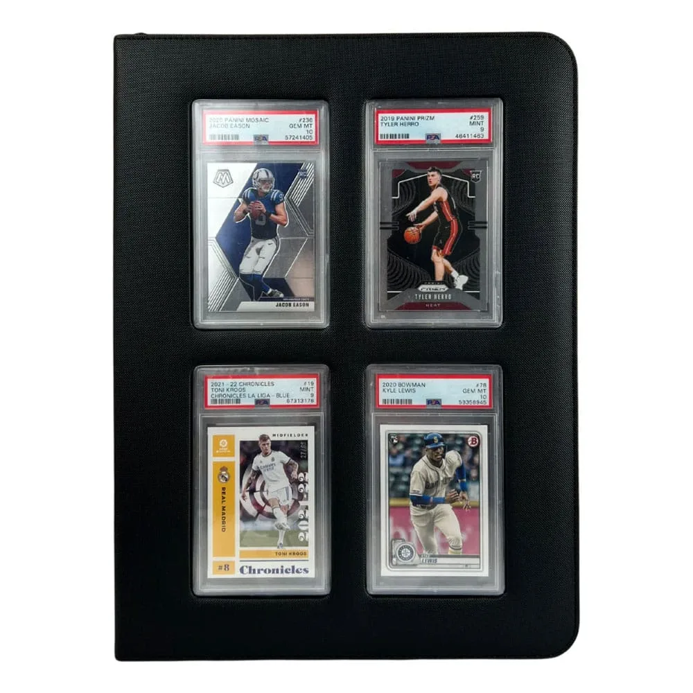 Trading Card Slab Binder – Evoretro Premium Black Window