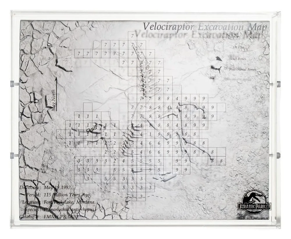 Jurassic Park III Excavation Map – Velociraptor 27 cm 1