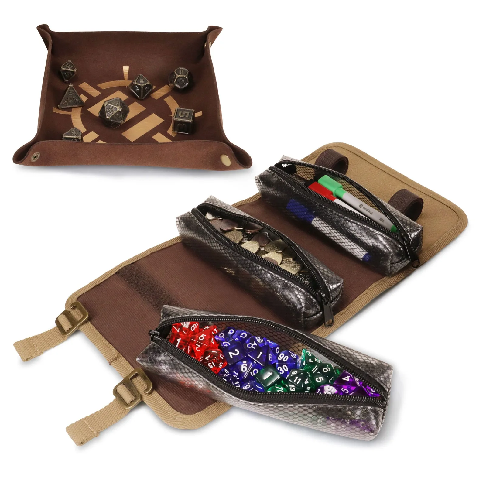 Tabletop Gaming Dice Case – Enhance Canvas Roll Case