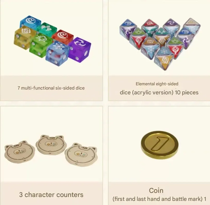 Genshin Impact TCG Accessory and Dice Set – Chinese Edition 2