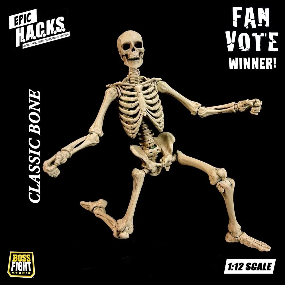 Epic H.A.C.K.S. Action Figure – Skeleton Blank Classic Bone 1/12 3