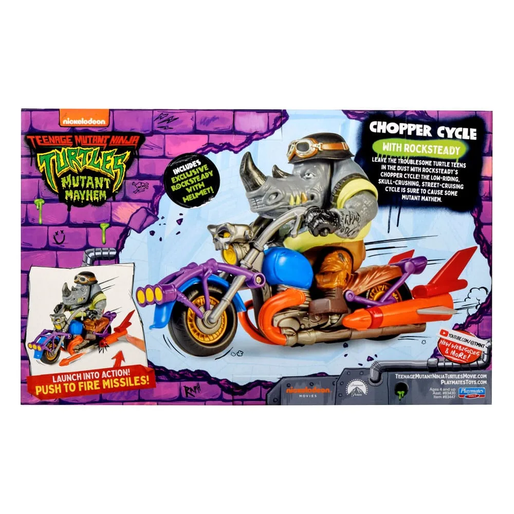 TMNT Action Figure – Rocksteady with Chopper 12 cm 3