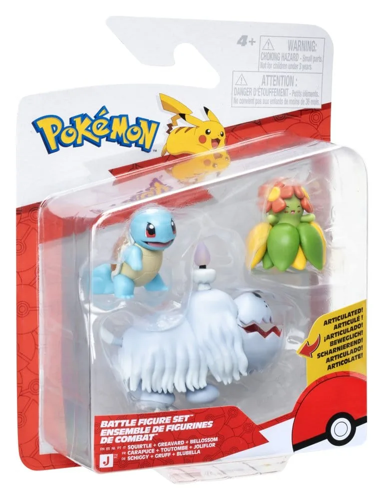 Pokémon Figure Set – Squirtle, Greavard & Bellossom 3-Pack 3