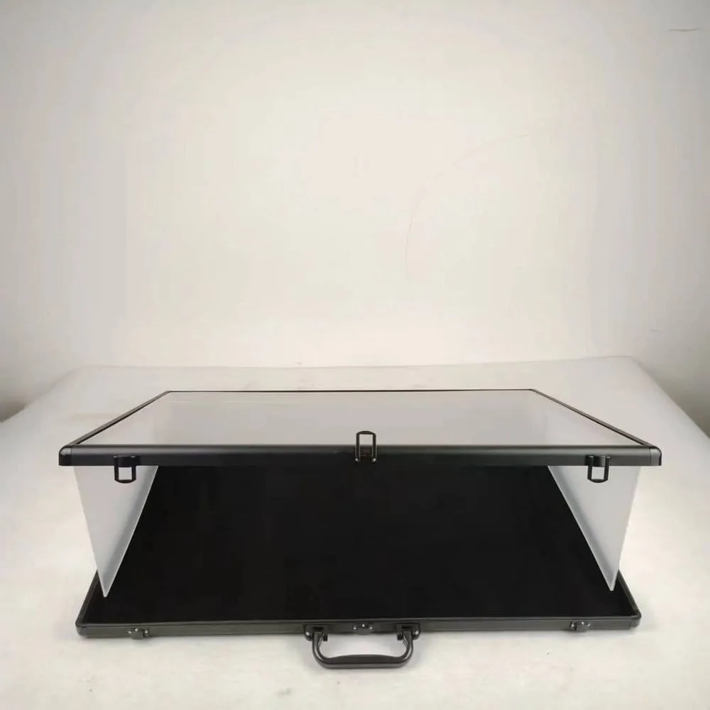 Evoretro Display Case – Black Lockable 91 x 61 x 4 cm