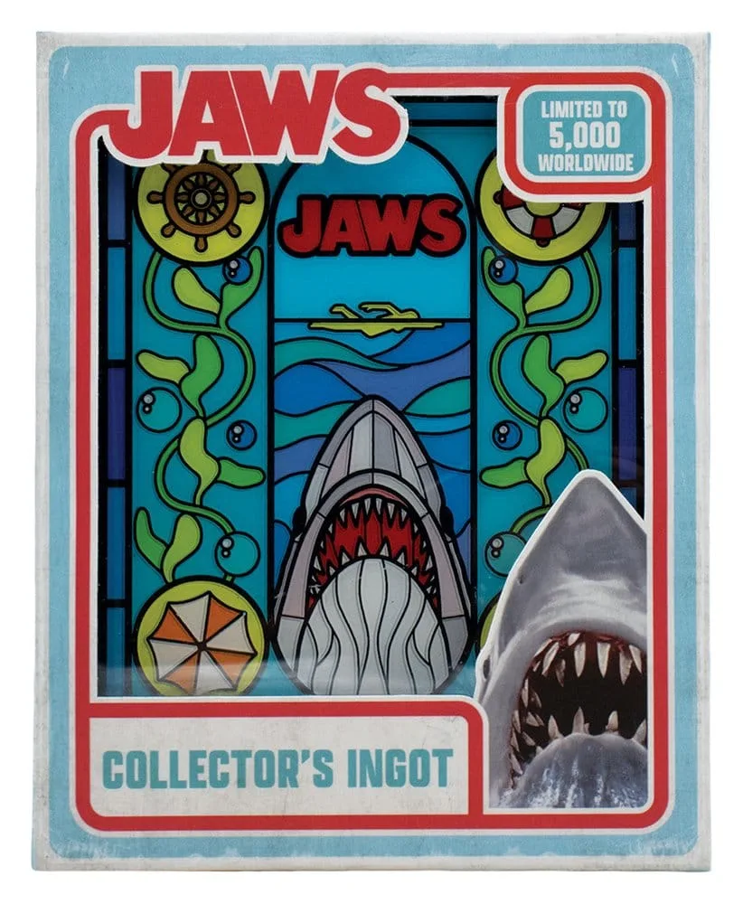 Jaws metalen verzamelplaat – Glas-in-loodstijl 10 x 8 cm 6