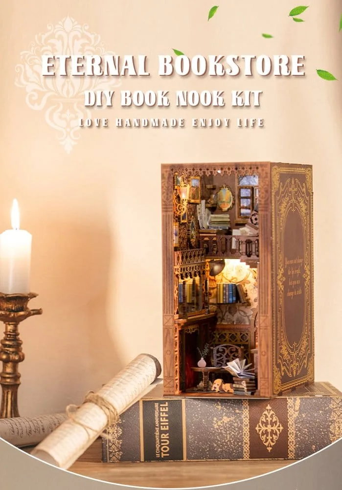 Book Nook Model Kit – CuteBee Eternal Bookstore 23 x 11 cm 4