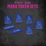 Magic the Gathering Dice and Token Pack – Blue Mana 6