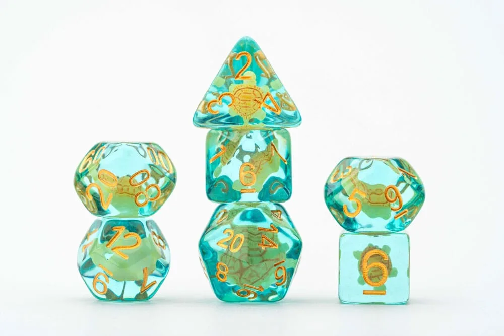 FanRoll Dice Set – Turtle 7-Piece 16 mm