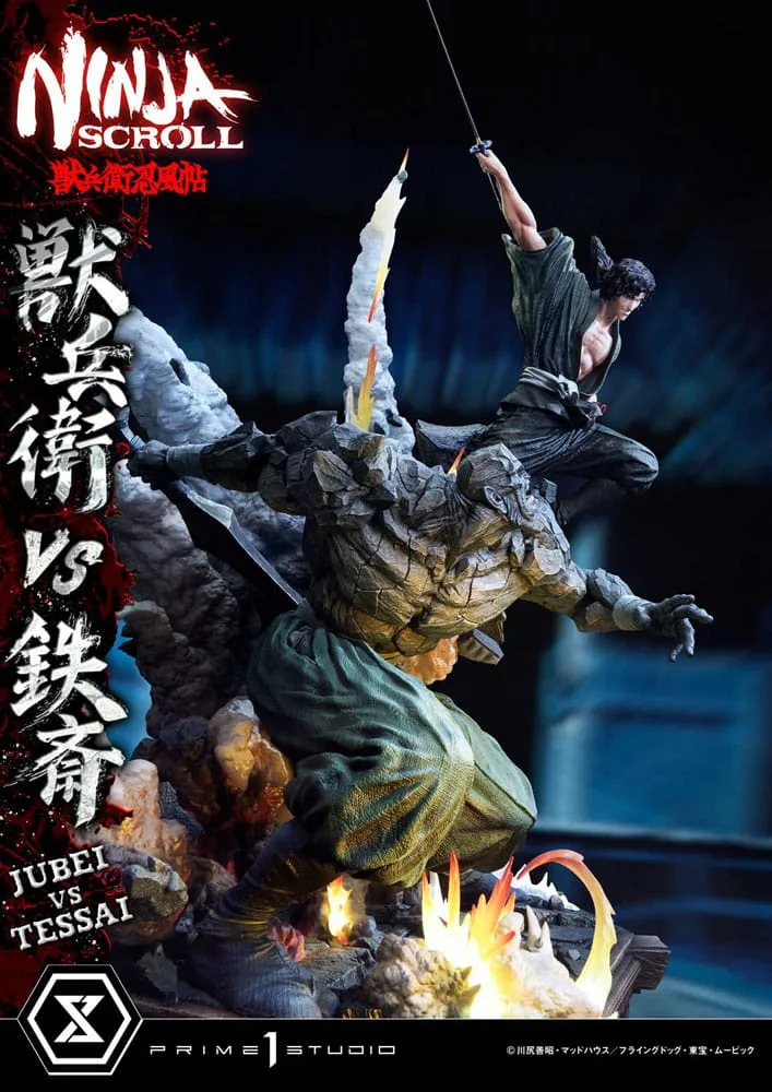 Ninja Scroll Statue – Jubei Versus Tessai 1/4 Scale 101 cm 15