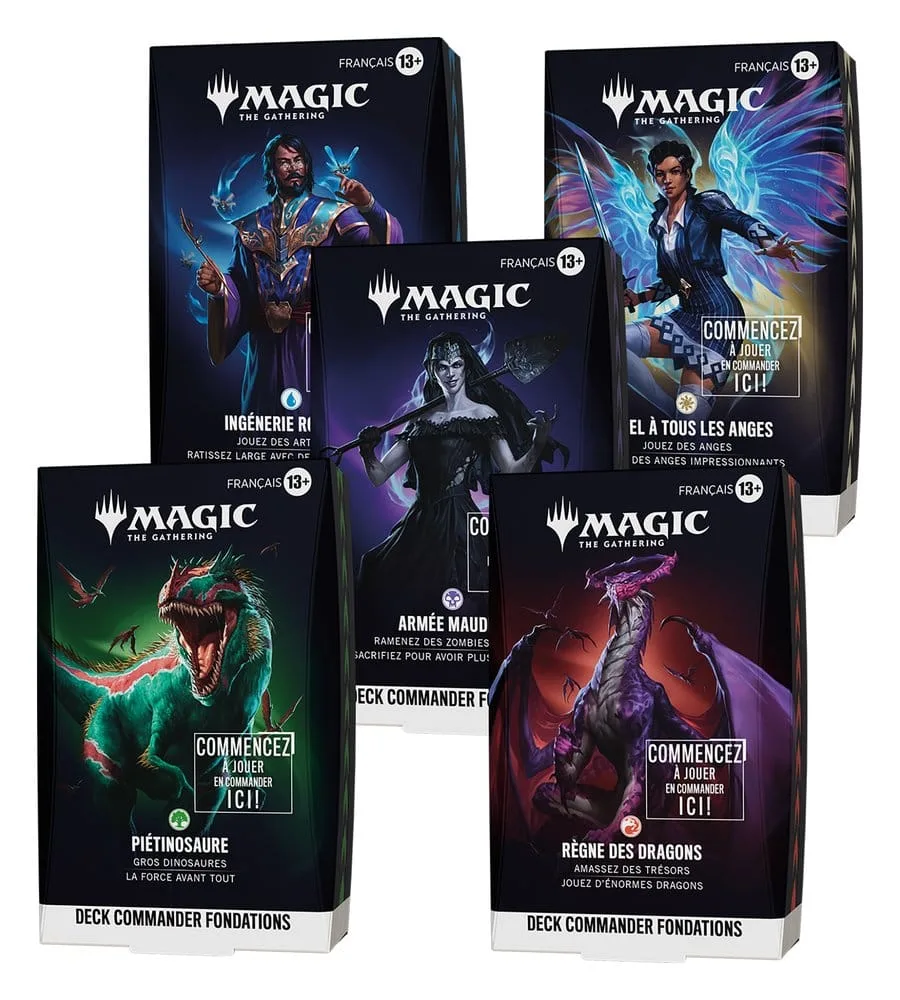 Magic the Gathering Commander Decks – Foundations French Case of 5