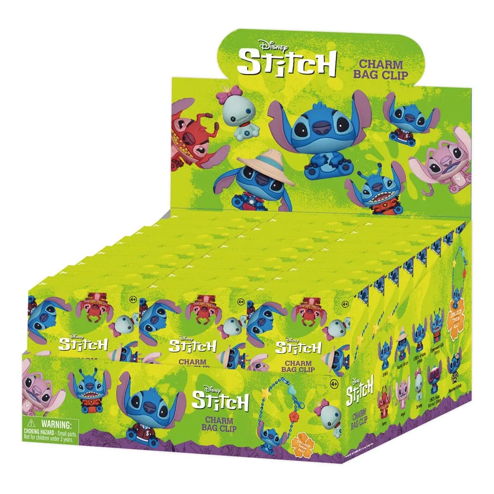 Lilo & Stitch Bag Clips – 3D Stitch Charm Display of 24 3